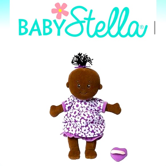 🍼 Wee Baby Stella Brown 12” Soft Baby Doll with magnetic pacifier with Box 🍼 - Picture 1 of 16